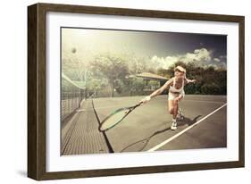 Tennis-ersler-Framed Art Print