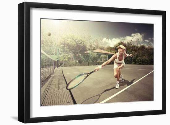 Tennis-ersler-Framed Premium Giclee Print