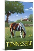 Tennsesse - Horse in Field-Lantern Press-Mounted Art Print