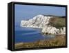 Tennyson Down, Black Rock and Highdown Cliffs from Freshwater Bay, Isle of Wight, England, UK-Rainford Roy-Framed Stretched Canvas