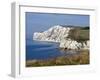 Tennyson Down, Black Rock and Highdown Cliffs from Freshwater Bay, Isle of Wight, England, UK-Rainford Roy-Framed Photographic Print