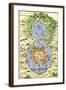 Tenochtitlan, Capital City of Aztec Mexico, an Island Connected by Causeways to Land, c.1520-null-Framed Giclee Print