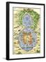 Tenochtitlan, Capital City of Aztec Mexico, an Island Connected by Causeways to Land, c.1520-null-Framed Giclee Print