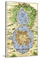 Tenochtitlan, Capital City of Aztec Mexico, an Island Connected by Causeways to Land, c.1520-null-Stretched Canvas