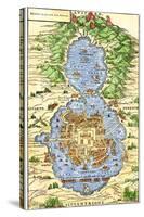 Tenochtitlan, Capital City of Aztec Mexico, an Island Connected by Causeways to Land, c.1520-null-Stretched Canvas