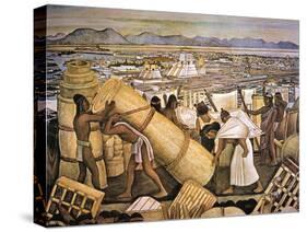 Tenochtitlan (Mexico City)-Diego Rivera-Stretched Canvas