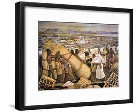 Tenochtitlan (Mexico City)-Diego Rivera-Framed Giclee Print