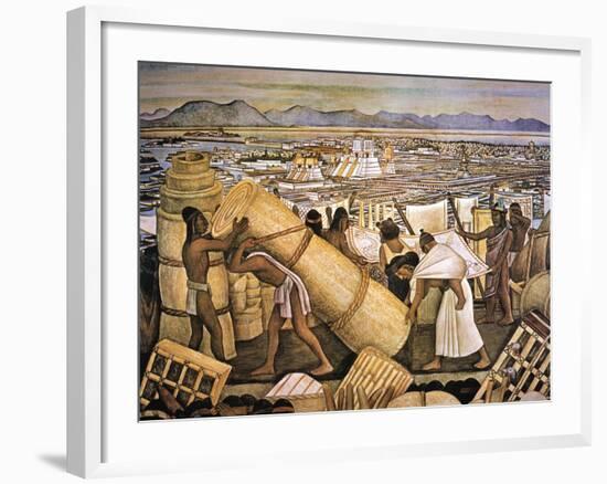 Tenochtitlan (Mexico City)-Diego Rivera-Framed Giclee Print