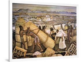 Tenochtitlan (Mexico City)-Diego Rivera-Framed Giclee Print