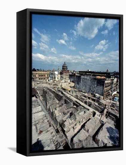 Tenochtitlan, Templo Mayor, Aztec, National Museum of Anthropology and History, Mexico City, Mexico-Kenneth Garrett-Framed Stretched Canvas