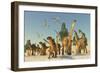 Tenontosaurus and Argentinosaurus Dinosaurs Migrating in Search of Water-Stocktrek Images-Framed Art Print