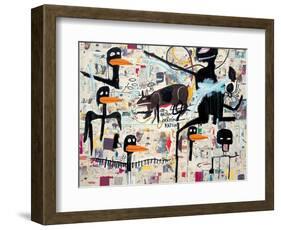 Tenor, 1985-Jean-Michel Basquiat-Framed Giclee Print