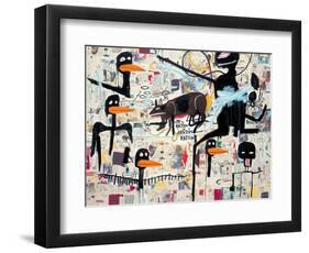 Tenor, 1985-Jean-Michel Basquiat-Framed Giclee Print