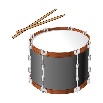 'Tenor Drum and Drumsticks, Percussion, Musical Instrument' Print