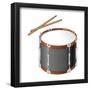 Tenor Drum and Drumsticks, Percussion, Musical Instrument-Encyclopaedia Britannica-Framed Poster