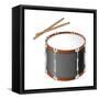 Tenor Drum and Drumsticks, Percussion, Musical Instrument-Encyclopaedia Britannica-Framed Stretched Canvas