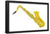 Tenor Saxophone, Brass, Musical Instrument-Encyclopaedia Britannica-Framed Poster