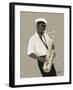 Tenor Saxophone Player-William Buffett-Framed Art Print