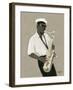 Tenor Saxophone Player-William Buffett-Framed Art Print