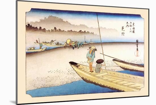 Tenryu River at Mitsuke-Ando Hiroshige-Mounted Art Print