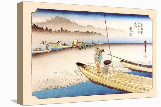 Tenryu River at Mitsuke-Ando Hiroshige-Stretched Canvas