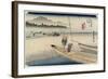 Tenryu River View, Mitsuke, C. 1833-Utagawa Hiroshige-Framed Giclee Print