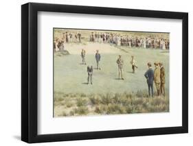 Tense Moment During a Championship Match at the Royal Sydney Golf Club Links Australia-Percy F.s. Spence-Framed Photographic Print