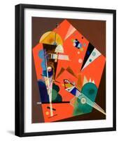 Tension in Red-Wassily Kandinsky-Framed Art Print