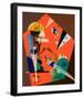 Tension in Red-Wassily Kandinsky-Framed Art Print