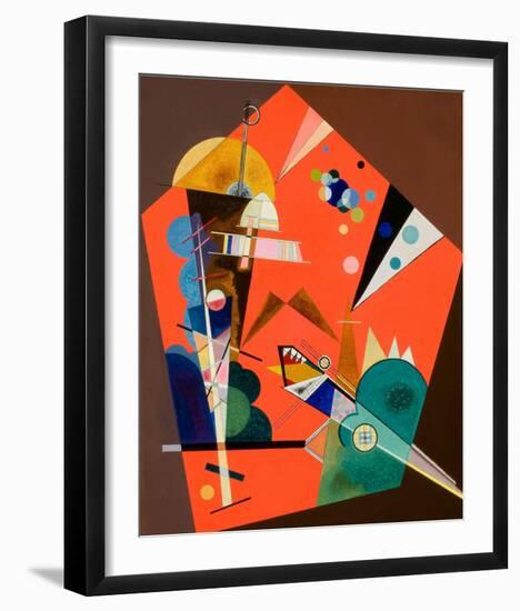 Tension in Red-Wassily Kandinsky-Framed Art Print