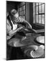 Tensioning Circular Saws at Slack Sellers and Co Ltd, Sheffield, 1963-Michael Walters-Mounted Photographic Print