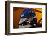 Tent and Sierra Nevada Mountains-Paul Souders-Framed Photographic Print