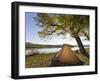 Tent at Judith River Campsite on the Upper Missouri River Breaks National Monument, Montana, Usa-Chuck Haney-Framed Photographic Print