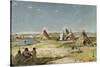 Tent Camp of Indians, Wyoming-Frank Buchser-Stretched Canvas