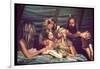 Tent Dwelling Hippie Family of Mystic Arts Commune Bray Family Reading Bedtime Stories-John Olson-Framed Photographic Print