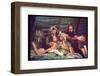 Tent Dwelling Hippie Family of Mystic Arts Commune Bray Family Reading Bedtime Stories-John Olson-Framed Premium Photographic Print