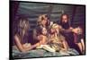 Tent Dwelling Hippie Family of Mystic Arts Commune Bray Family Reading Bedtime Stories-John Olson-Mounted Premium Photographic Print