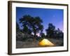 Tent Illuminated Under the Night Sky, Rocky Mountain National Park, Colorado, USA-Christian Kober-Framed Photographic Print