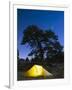 Tent Illuminated Under the Night Sky, Rocky Mountain National Park, Colorado, USA-Christian Kober-Framed Photographic Print