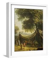 Tent in Countryside with Live Music, Detail from Spring-Antonio Diziani-Framed Giclee Print