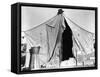 Tent in Labor Camp-Dorothea Lange-Framed Stretched Canvas