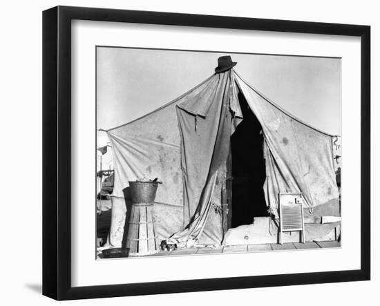 Tent in Labor Camp-Dorothea Lange-Framed Photographic Print
