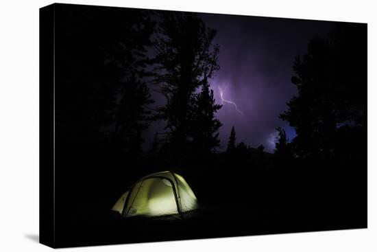 Tent in Thunder Storm Near Mt Evans, Colorado-Daniel Gambino-Stretched Canvas