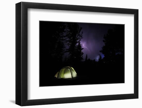 Tent in Thunder Storm Near Mt Evans, Colorado-Daniel Gambino-Framed Photographic Print