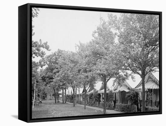 Tent Life at Ocean Grove, N.J.-null-Framed Stretched Canvas