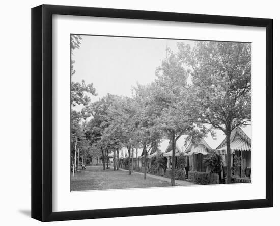 Tent Life at Ocean Grove, N.J.-null-Framed Photo