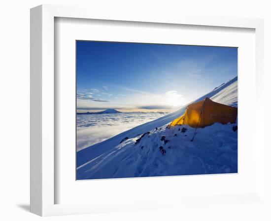 Tent on Volcan Cotopaxi, 5897M, Highest Active Volcano in the World, Ecuador, South America-Christian Kober-Framed Photographic Print