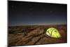 Tent Sits Next to Massive Canyon on Public Land Near Canyonlands National Park, Utah-Matt Jones-Mounted Photographic Print