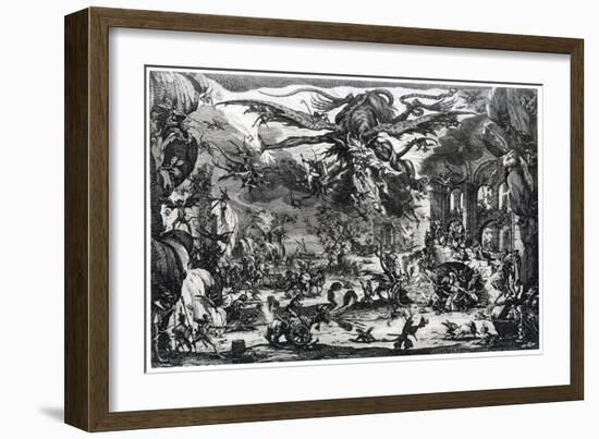 Tentation De St Antoine, C1615-1635-Jacques Callot-Framed Giclee Print