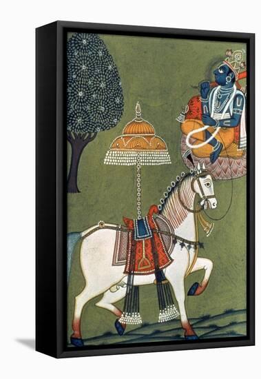 Tenth Incarnation of Vishnu as Kalki: the White Horse-null-Framed Stretched Canvas